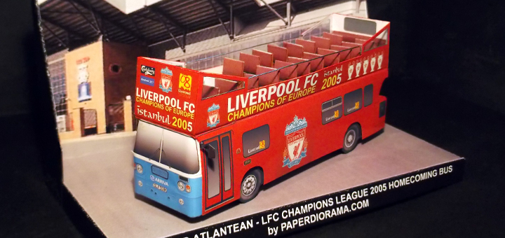 Liverpool Bus FC Champions League 2005 - Paperdiorama - Donwload Free Model