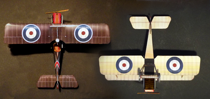 RAF SE5 A paper model (1/64 scale)