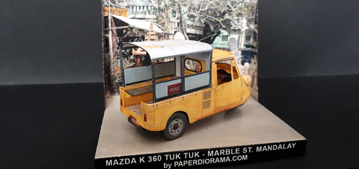 Papercraft del coche Mazda K360. Papercraft imprimible y armable del coche Mazda K360. Manualidades a Raudales.