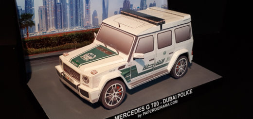 MB G700 Dubai Police paper model